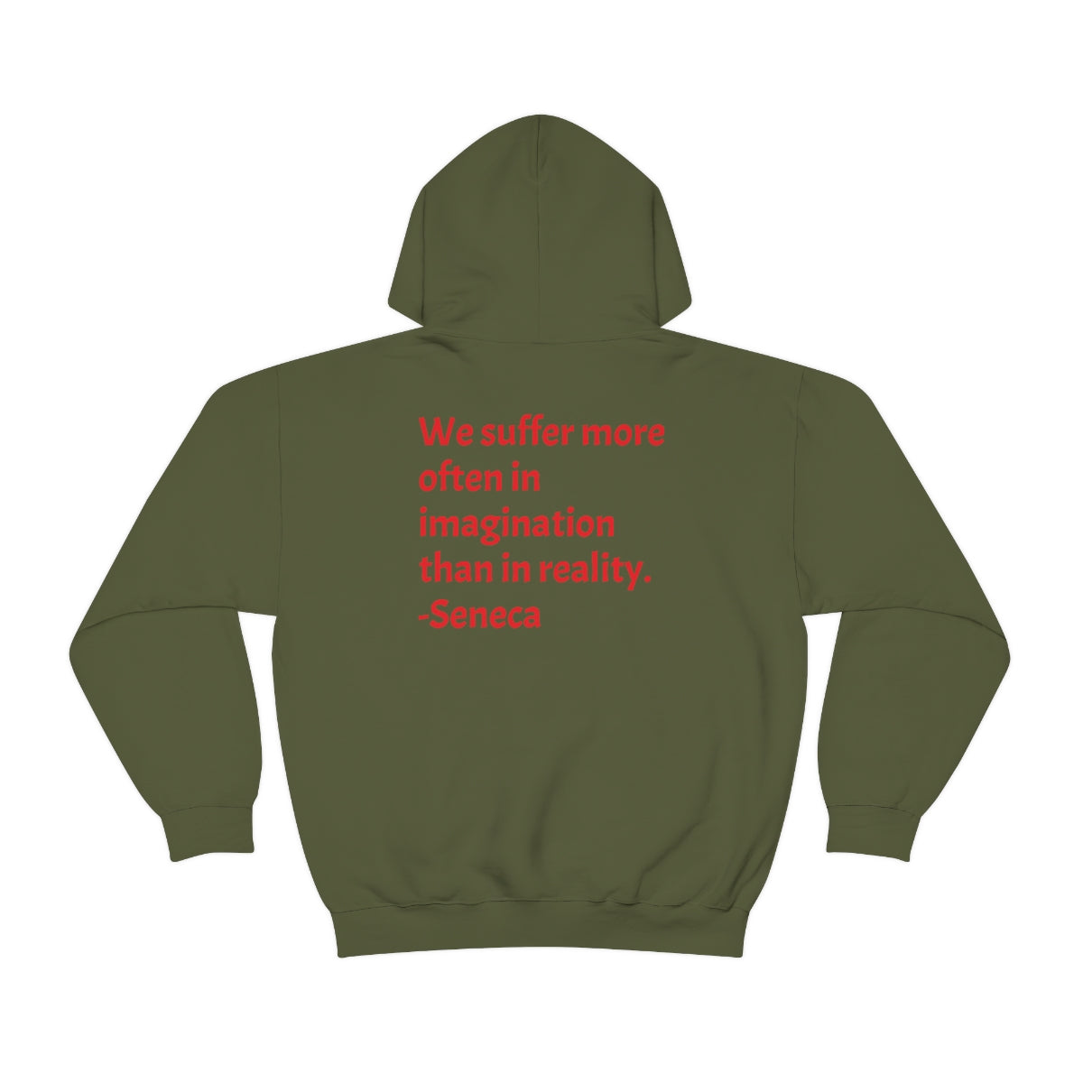 Unisex Heavy Blend™ Hooded Sweatshirt: We suffer more often in imagination than in reality. -Seneca