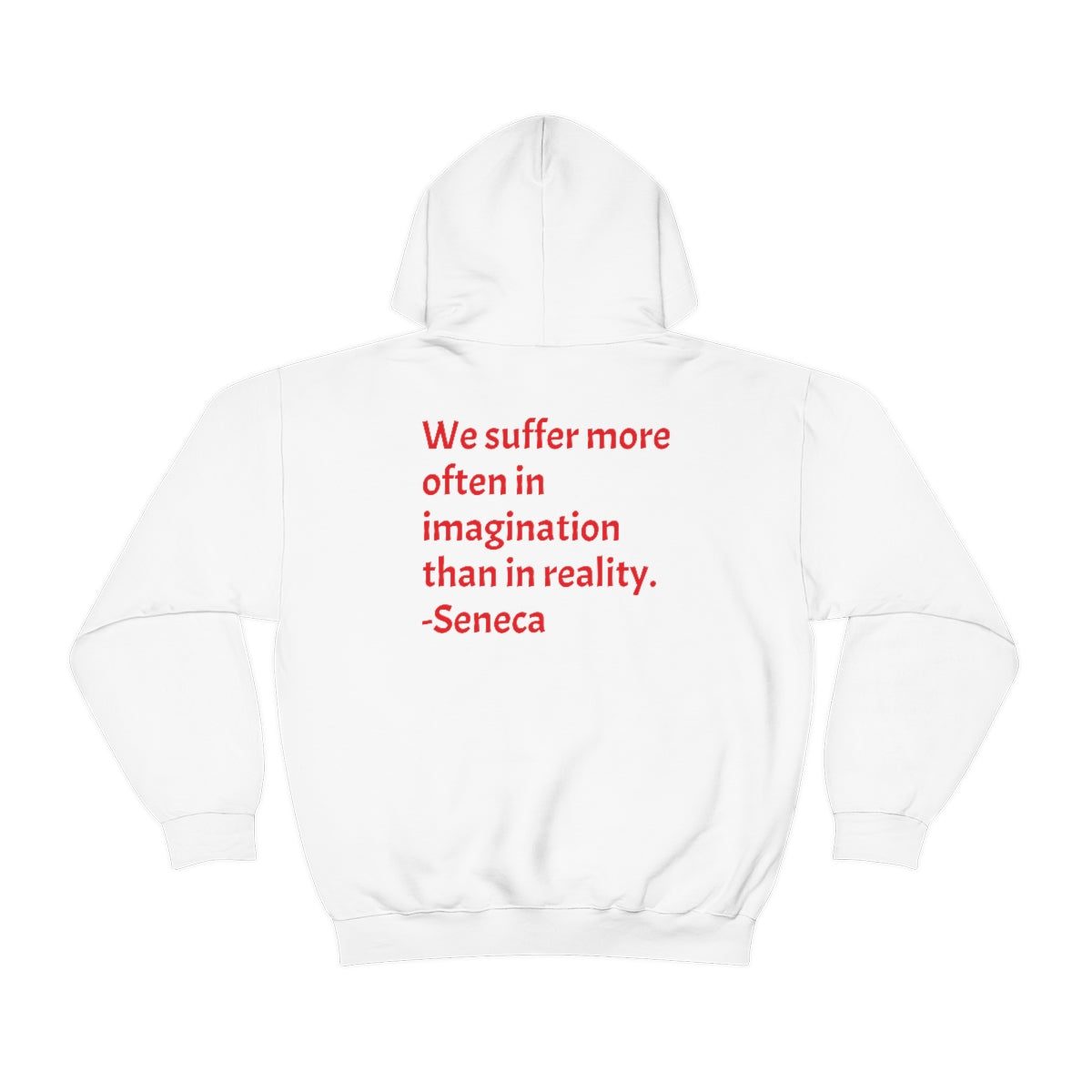 Unisex Heavy Blend™ Hooded Sweatshirt: We suffer more often in imagination than in reality. -Seneca